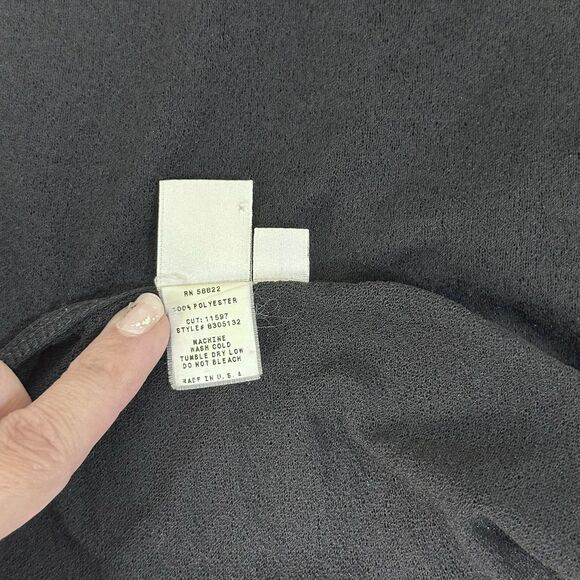 Max Studio Womens Fairy Grunge Y2K Sheer Mesh Top Size S Black Edgy Rocker Punk - Picture 8 of 10